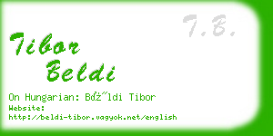 tibor beldi business card